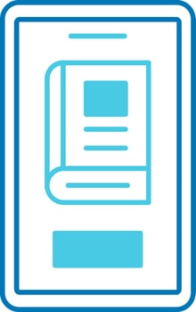Reading App Blue Tone Icon vector