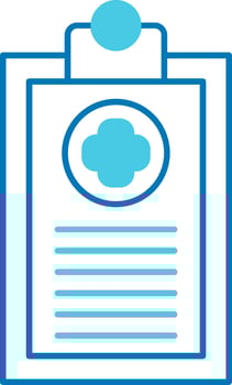Medical Report Blue Tone Icon vector