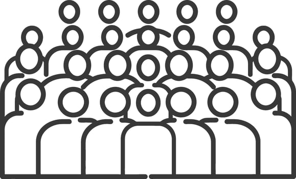 A group of people in a circle with one person in the middle vector