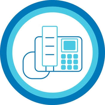 LandBlue Tone Circle Phone Blue Tone Circle Icon vector
