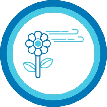 Pollen Allergy Blue Tone Circle Icon vector
