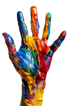 Hand Painted Color Isolated on transparent Background png