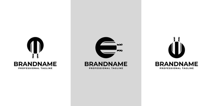 Letter M, E, or W Knife Logo, for Butcher Shops or Restaurant Branding vector