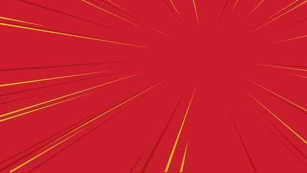 comic book background with red and yellow rays vector