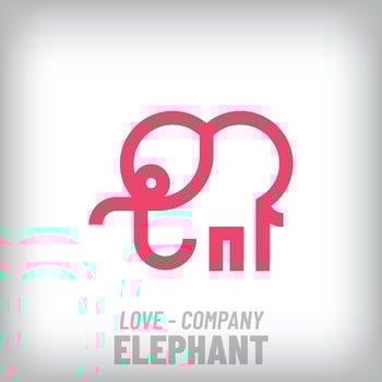 bar0008bartCreative linear elephant modern logo. Corporate company and ecology-nature icon set. vector