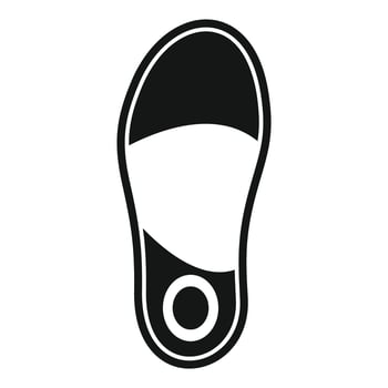Orthopedic insole with support for heel and metatarsal bones promoting healthy walking vector