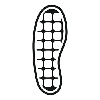 Footprint pattern showing rectangular tread elements vector