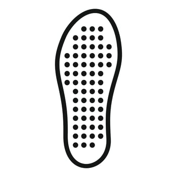 Orthopedic insole providing arch support and cushioning for comfortable walking vector