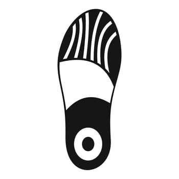 Orthopedic insole showing bottom view for arch support vector