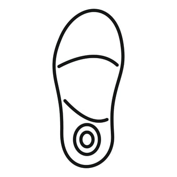 Orthopedic insole for shoes with arch support line icon vector