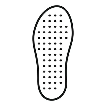 Orthopedic insole promoting feet health and improving posture vector