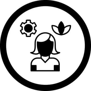 Stress Management Circle Icon vector