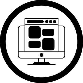 Website Template Circle Icon vector