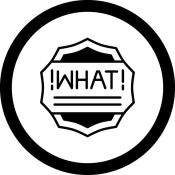 What Circle Icon vector