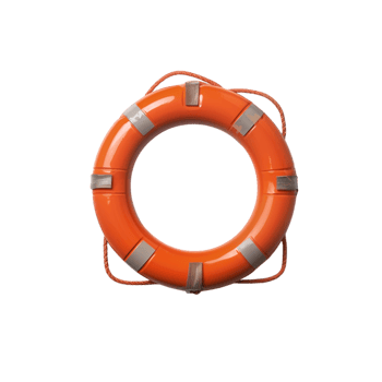 Life preserver ring alone against transparent background png