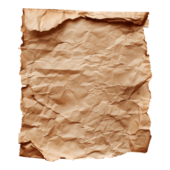 Old paper isolated on transparent background png