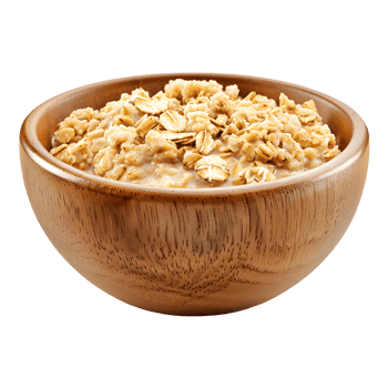 a bowl of oatmeal with oatmeal and oatmeal on a transparent background png