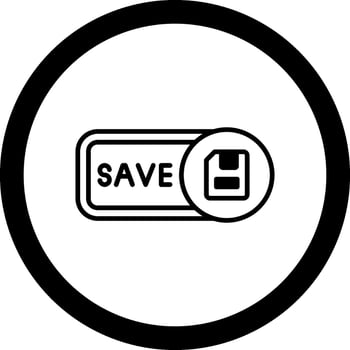 Save Circle Icon vector