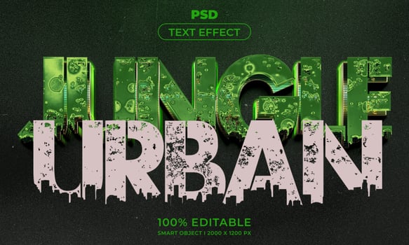Jungle Text Effect psd