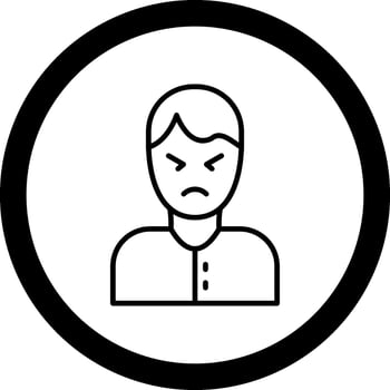 Anger Circle Icon vector