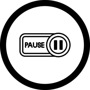 Pause Circle Icon vector