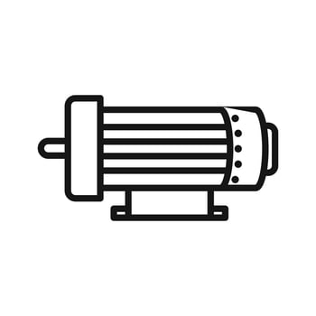Motor icon Black line art logo vector