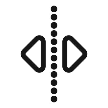 Reflect tool icon Black line art logo vector