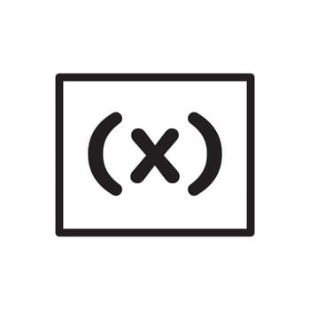 Variable symbol icon Black line art logo vector