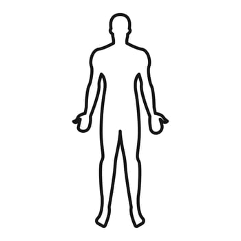 human body anatomy icon Black line art logo vector