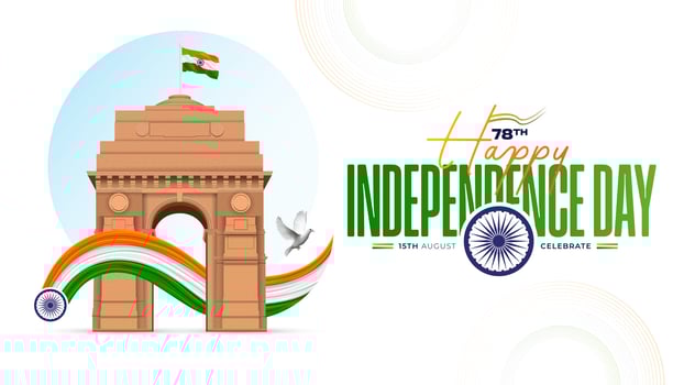 15th August Indian Independence Day 78th Celebration vector