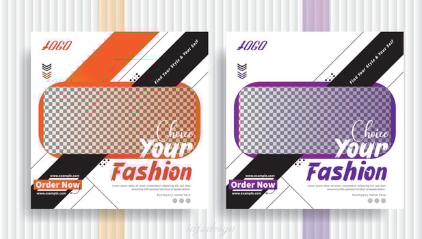 Fashion sale post design, Set of Editable minimal square banner template, suitable for social media post, instagram, and facebook. Marketing promotion template. vector