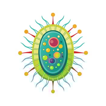 Collection of Microbiology flat design vector