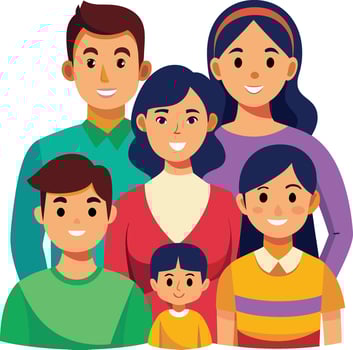 Family Photo art Illustration Design vector