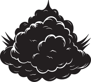 Cloud silhouette image on white background vector