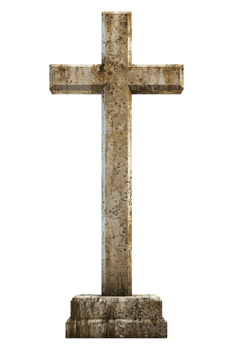 Memorial Cross Isolated on transparent Background png