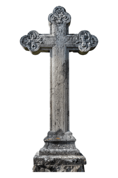 Memorial Cross Isolated on transparent Background png