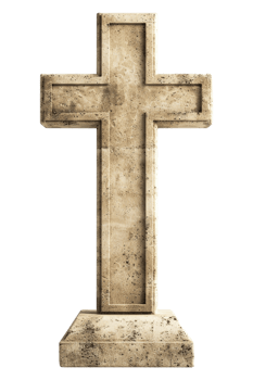 Memorial Cross Isolated on transparent Background png