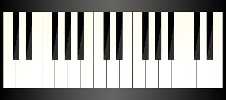 piano keys illustration vector