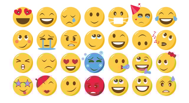 Mixed Emoji Set vector