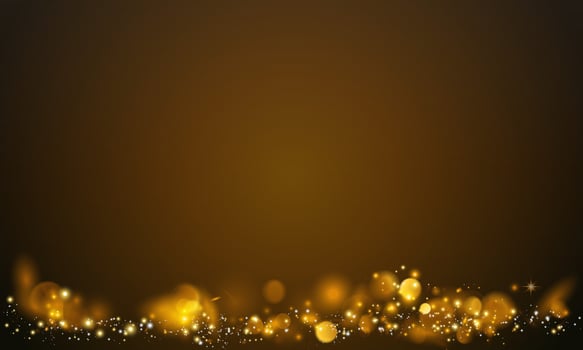 Glow light effect on dark background. golden light. vector