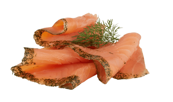 Smoked Salmon cut out isolated transparent background png