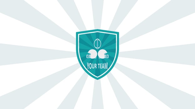 Logo team american football, emblem of football sport of america suitable for symbol of team vector