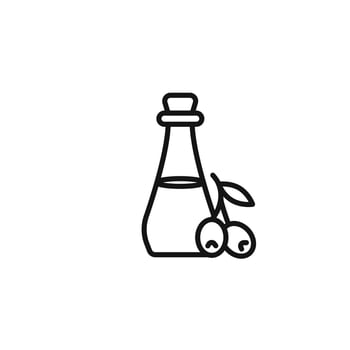 Olive oil icon outline collection in black and on white background vector