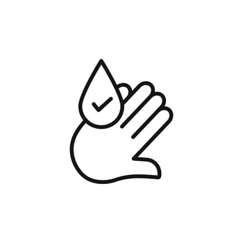 hypoallergenic icon outline collection in black and on white background vector