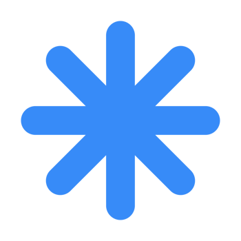 Blue Snowflake Icon png