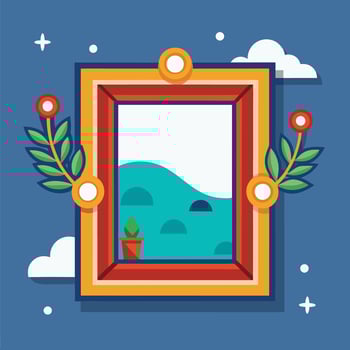 Artistic frame design vector