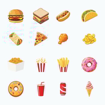 Fast food illustration vector