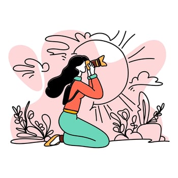 Celebrate World Photographer Day with stunning flat illustrations showcasing the beauty of photography. Join us in honoring the art and skill of talented photographers around the globe vector