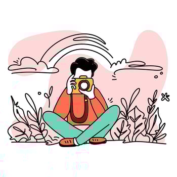 Celebrate World Photographer Day with stunning flat illustrations showcasing the beauty of photography. Join us in honoring the art and skill of talented photographers around the globe vector