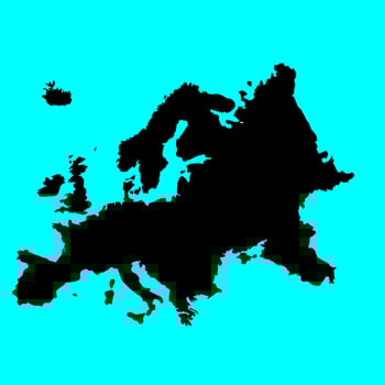 europe map icon vectors illustration